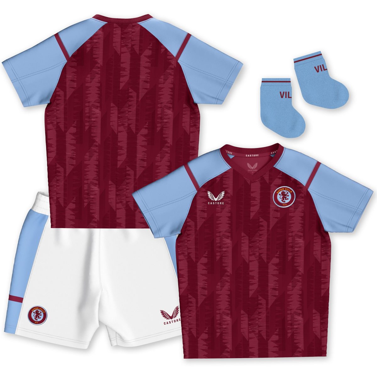 aston villa castore home baby kit 2023-24 Collection - Aston Villa Fan Shop Official Gear