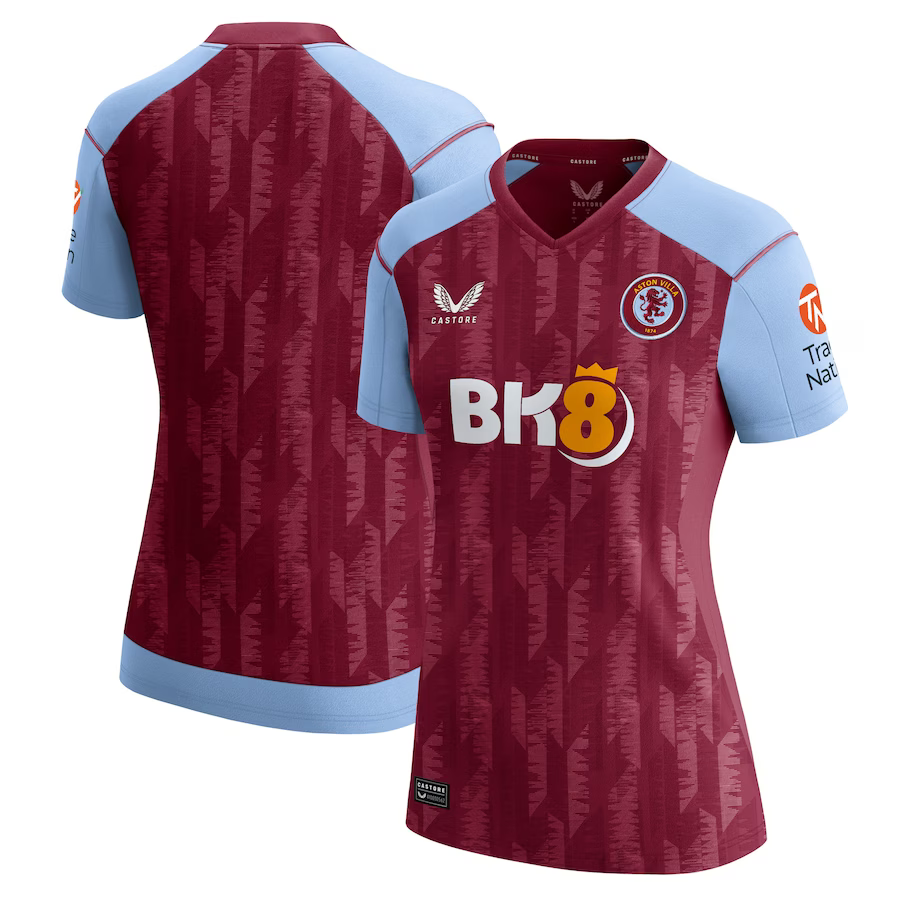 aston villa castore home shirt 2023-24 – womens with custom printing Collection - Aston Villa Fan Shop Official Gear