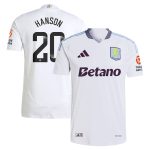 aston villa wsl adidas away authentic shirt 2024-25 with hanson 20 printing Collection - Aston Villa Fan Shop Official Gear