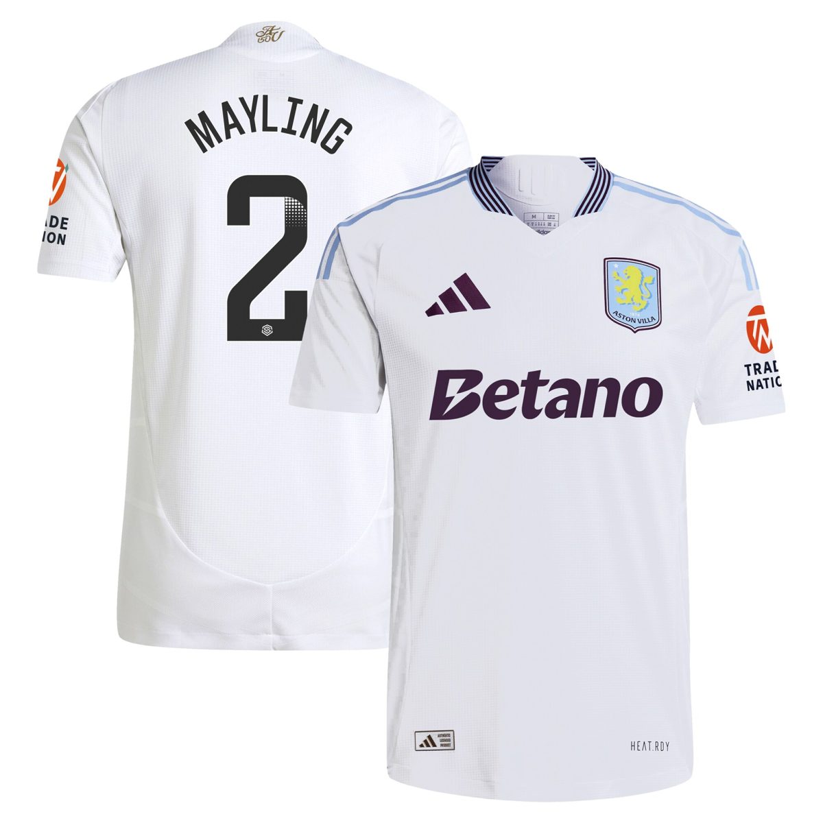 aston villa wsl adidas away authentic shirt 2024-25 with mayling 2 printing Collection - Aston Villa Fan Shop Official Gear