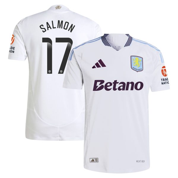 aston villa wsl adidas away authentic shirt 2024-25 with salmon 17 printing Collection - Aston Villa Fan Shop Official Gear