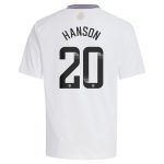 aston villa wsl adidas away shirt 2024-25 – kids with hanson 20 printing Collection - Aston Villa Fan Shop Official Gear