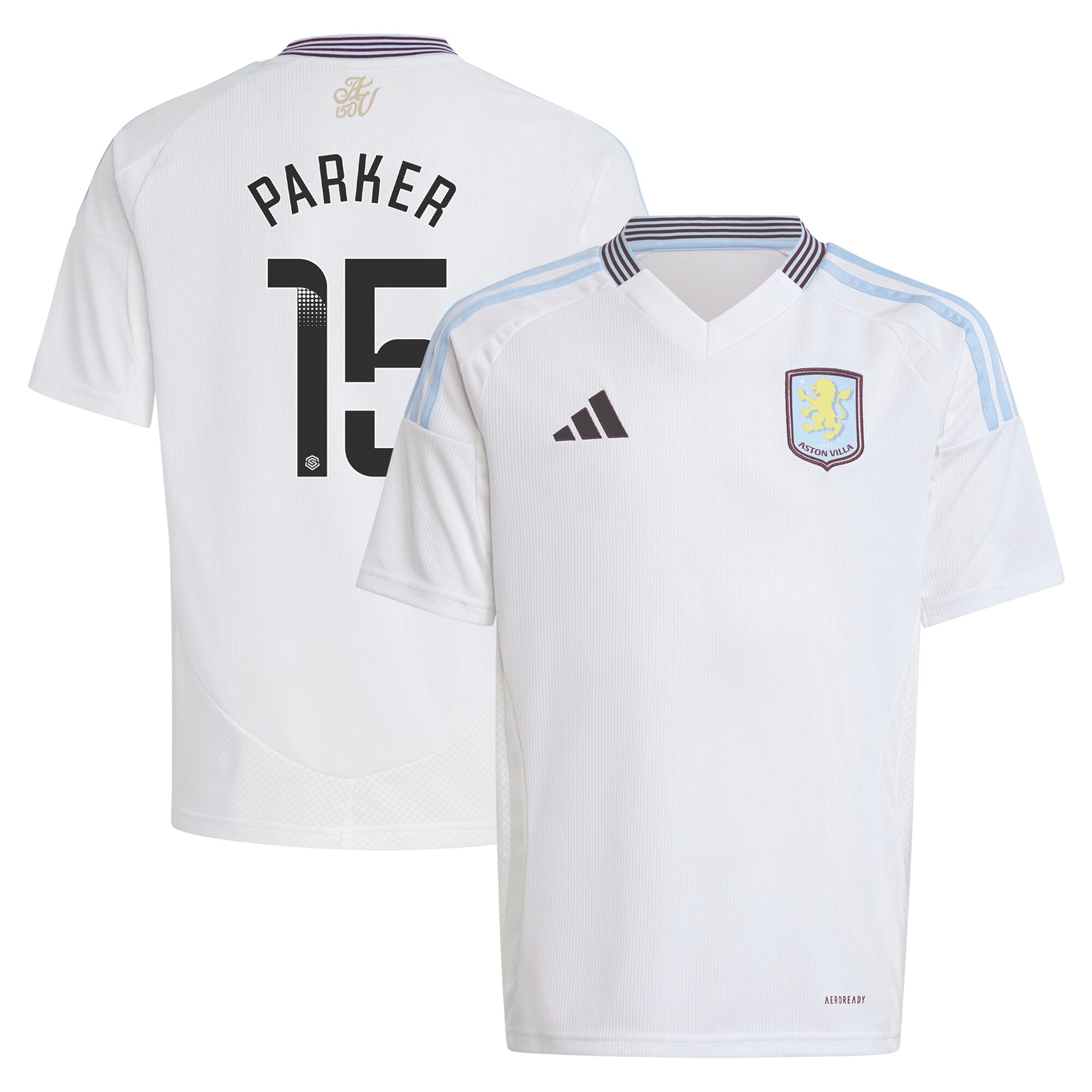 aston villa wsl adidas away shirt 2024-25 – kids with parker 15 printing Collection - Aston Villa Fan Shop Official Gear