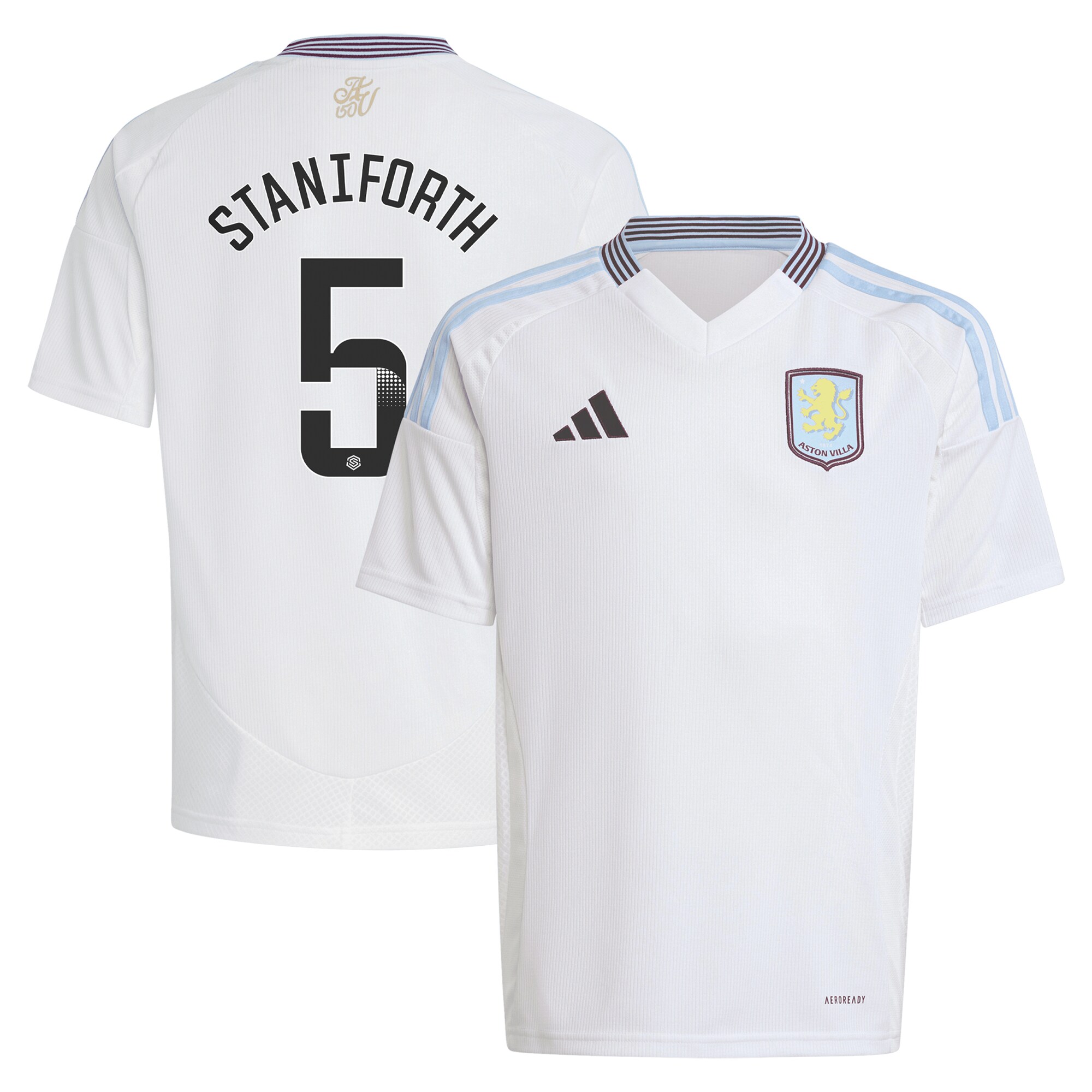 aston villa wsl adidas away shirt 2024-25 – kids with staniforth 5 printing Collection - Aston Villa Fan Shop Official Gear