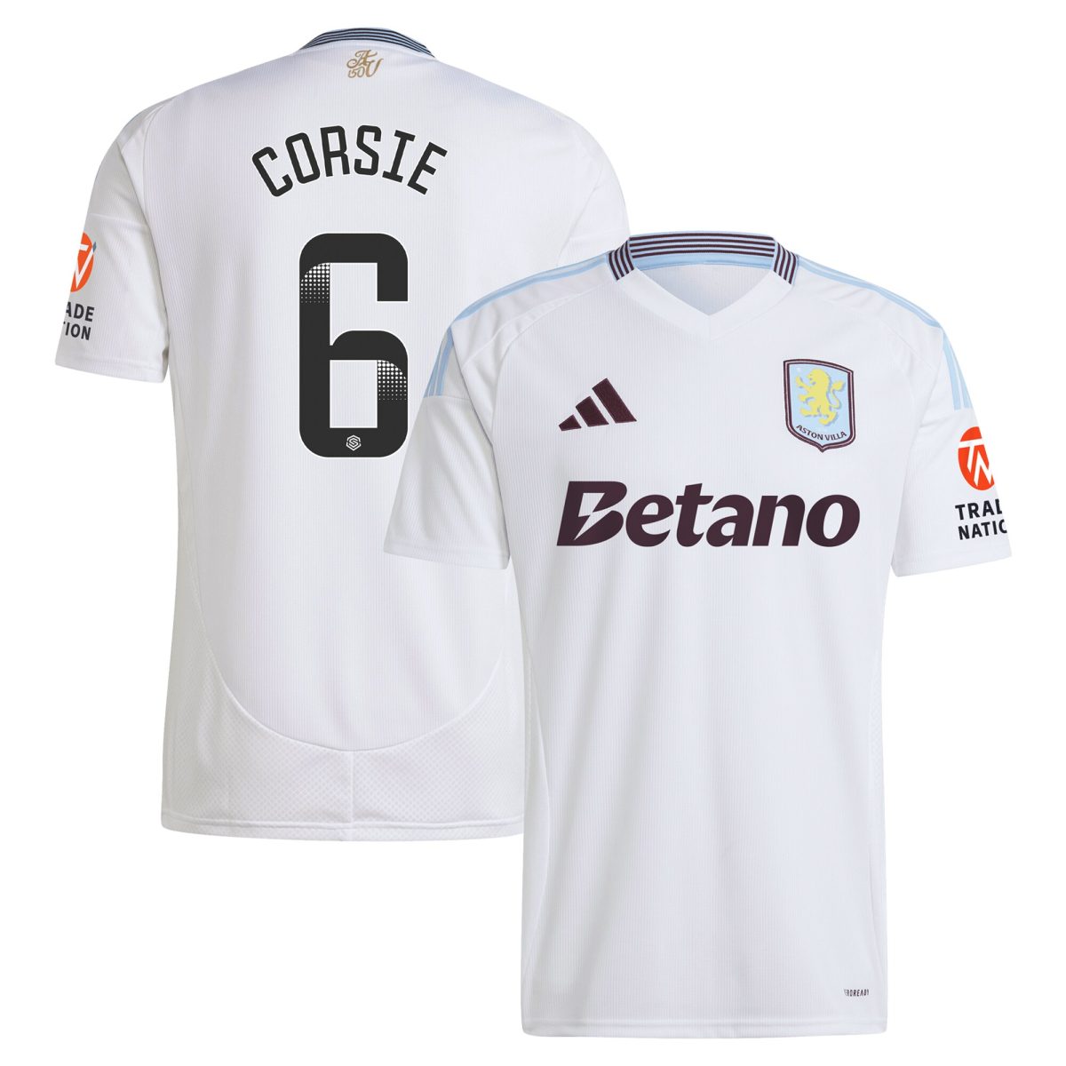 aston villa wsl adidas away shirt 2024-25 with corsie 6 printing Collection - Aston Villa Fan Shop Official Gear