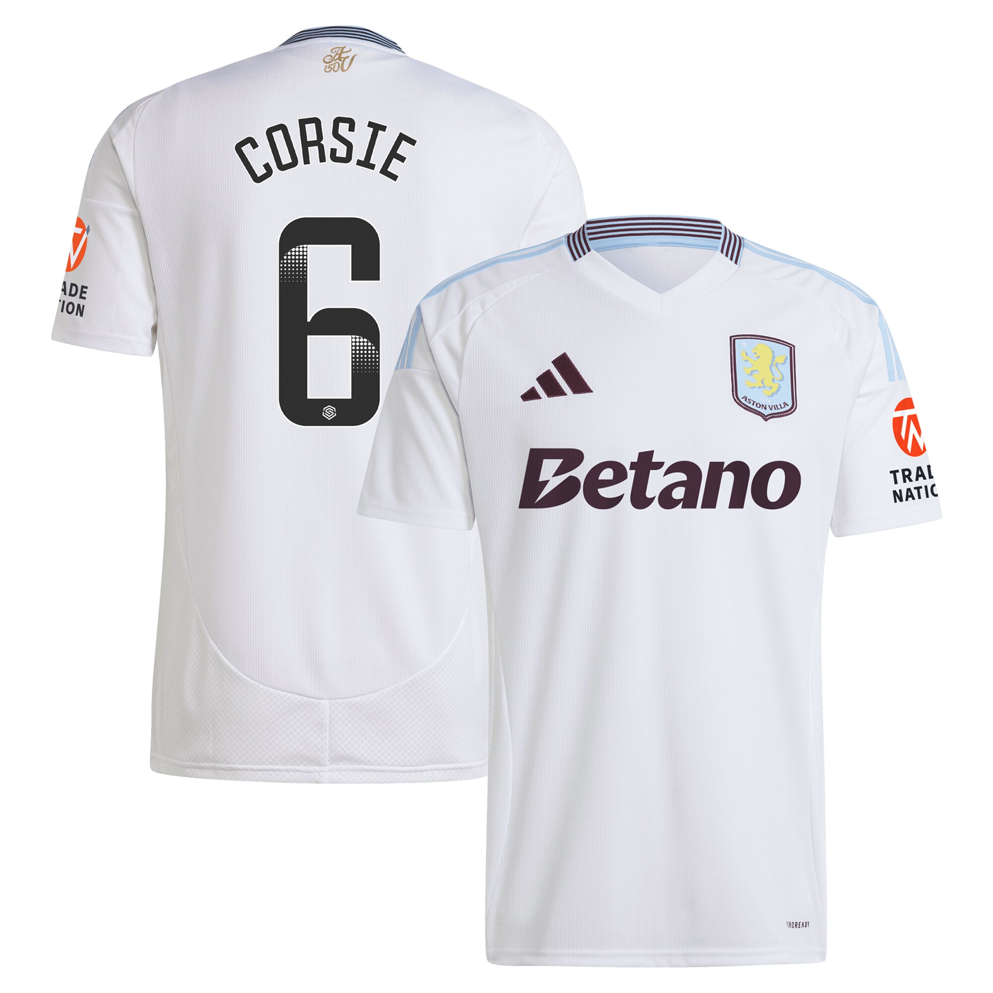 aston villa wsl adidas away shirt 2024-25 with corsie 6 printing Collection - Aston Villa Fan Shop Official Gear