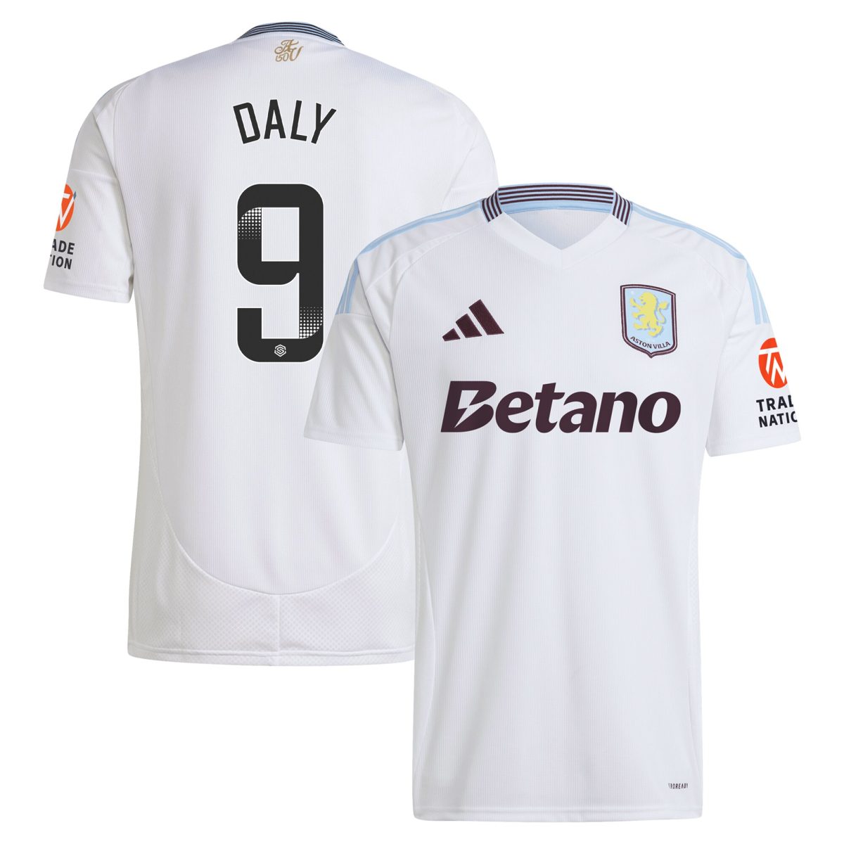 aston villa wsl adidas away shirt 2024-25 with daly 9 printing Collection - Aston Villa Fan Shop Official Gear