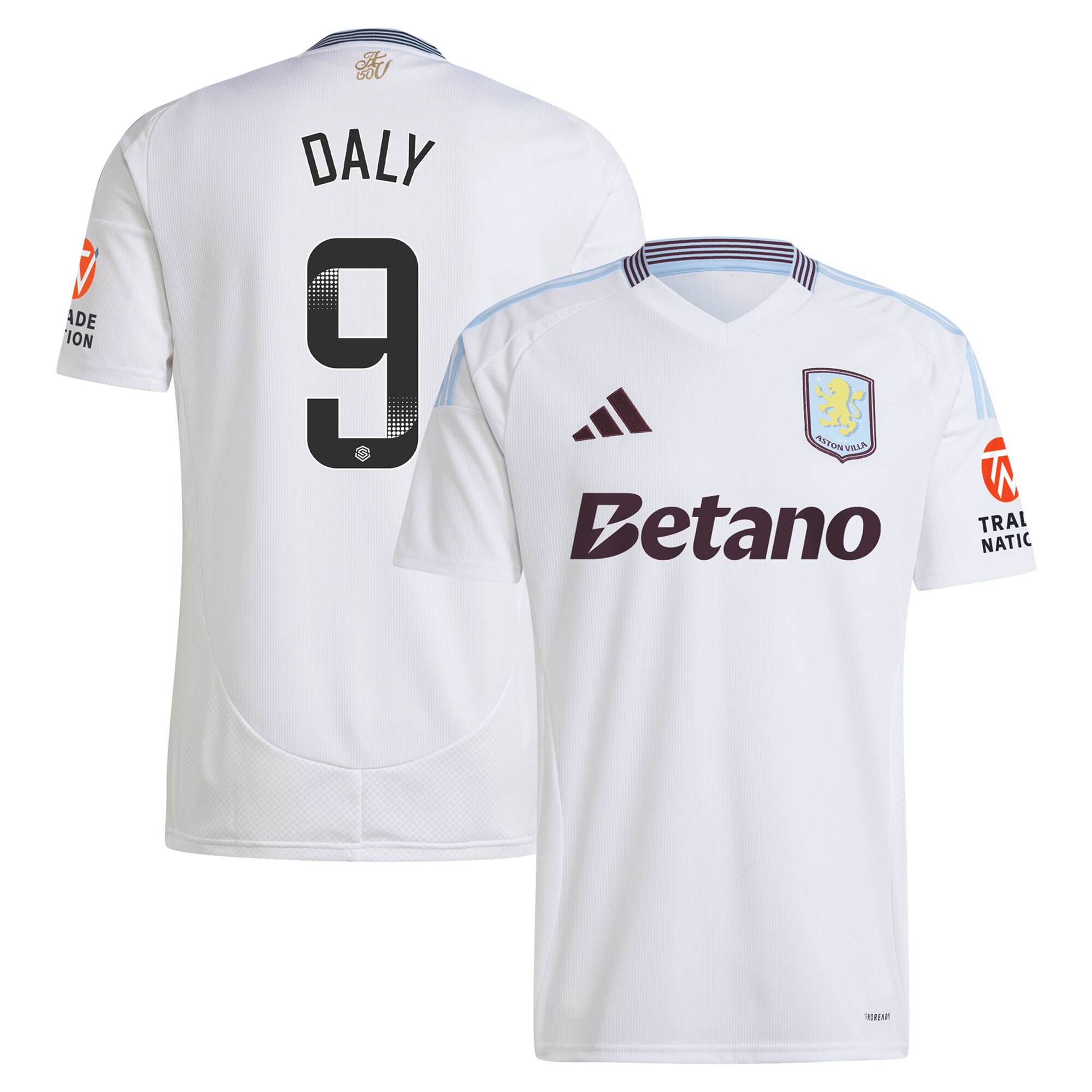 aston villa wsl adidas away shirt 2024-25 with daly 9 printing Collection - Aston Villa Fan Shop Official Gear