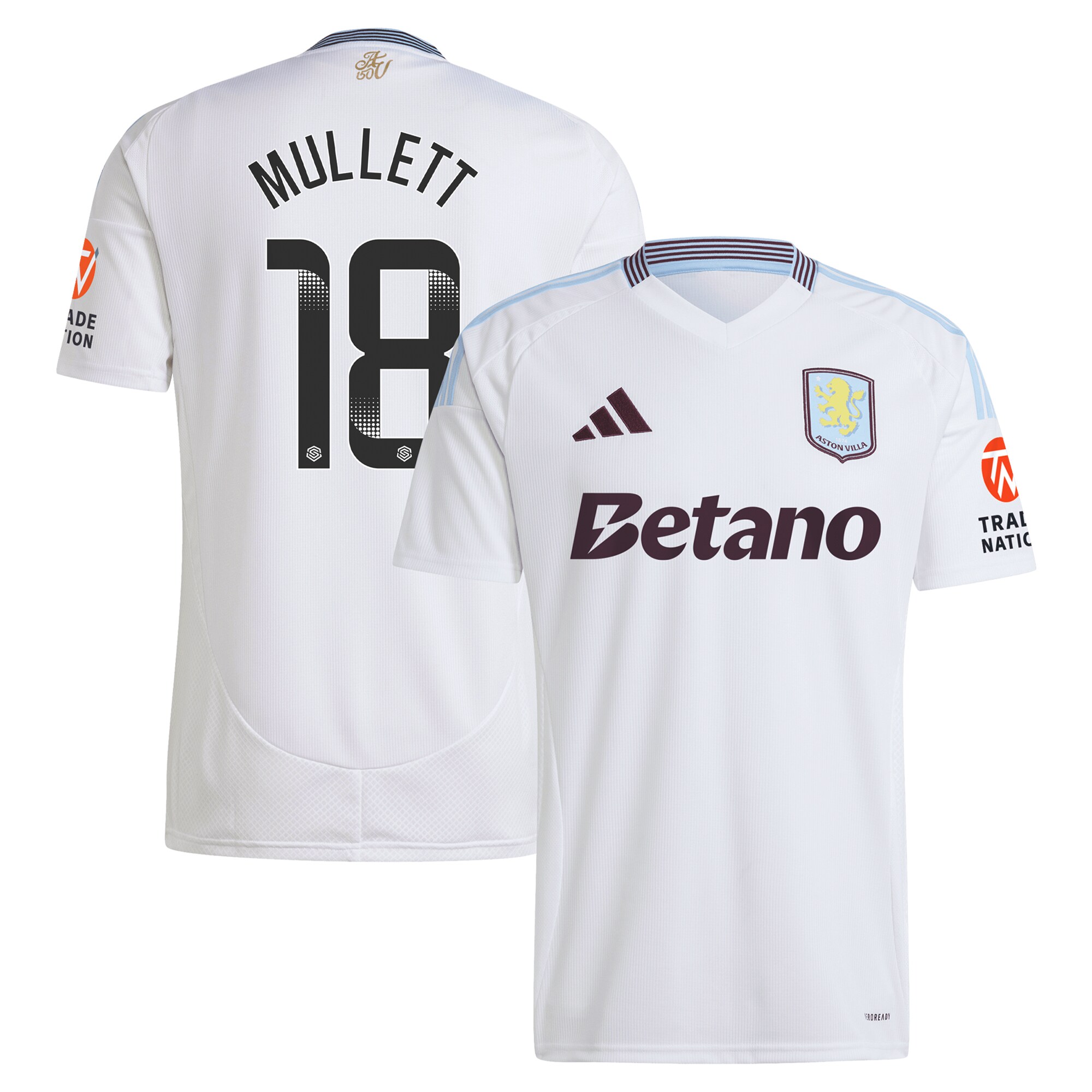 aston villa wsl adidas away shirt 2024-25 with mullett 18 printing Collection - Aston Villa Fan Shop Official Gear