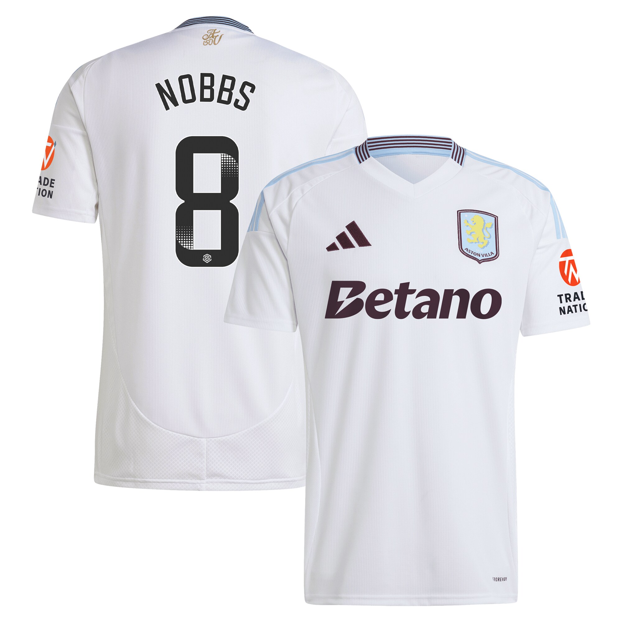 aston villa wsl adidas away shirt 2024-25 with nobbs 8 printing Collection - Aston Villa Fan Shop Official Gear