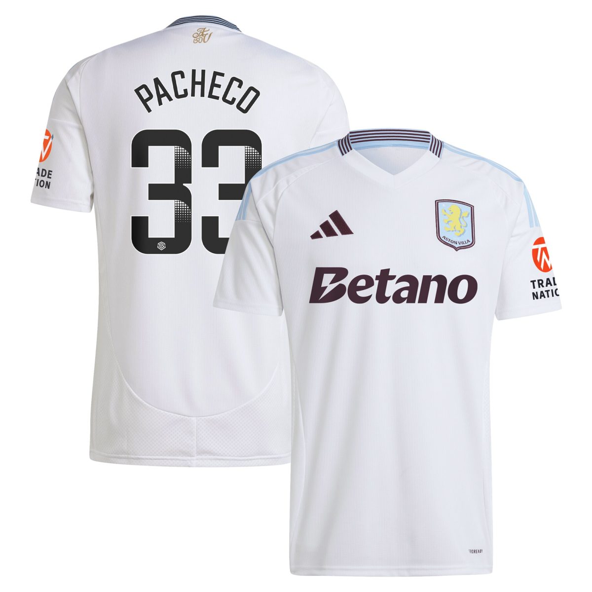aston villa wsl adidas away shirt 2024-25 with pacheco 33 printing Collection - Aston Villa Fan Shop Official Gear