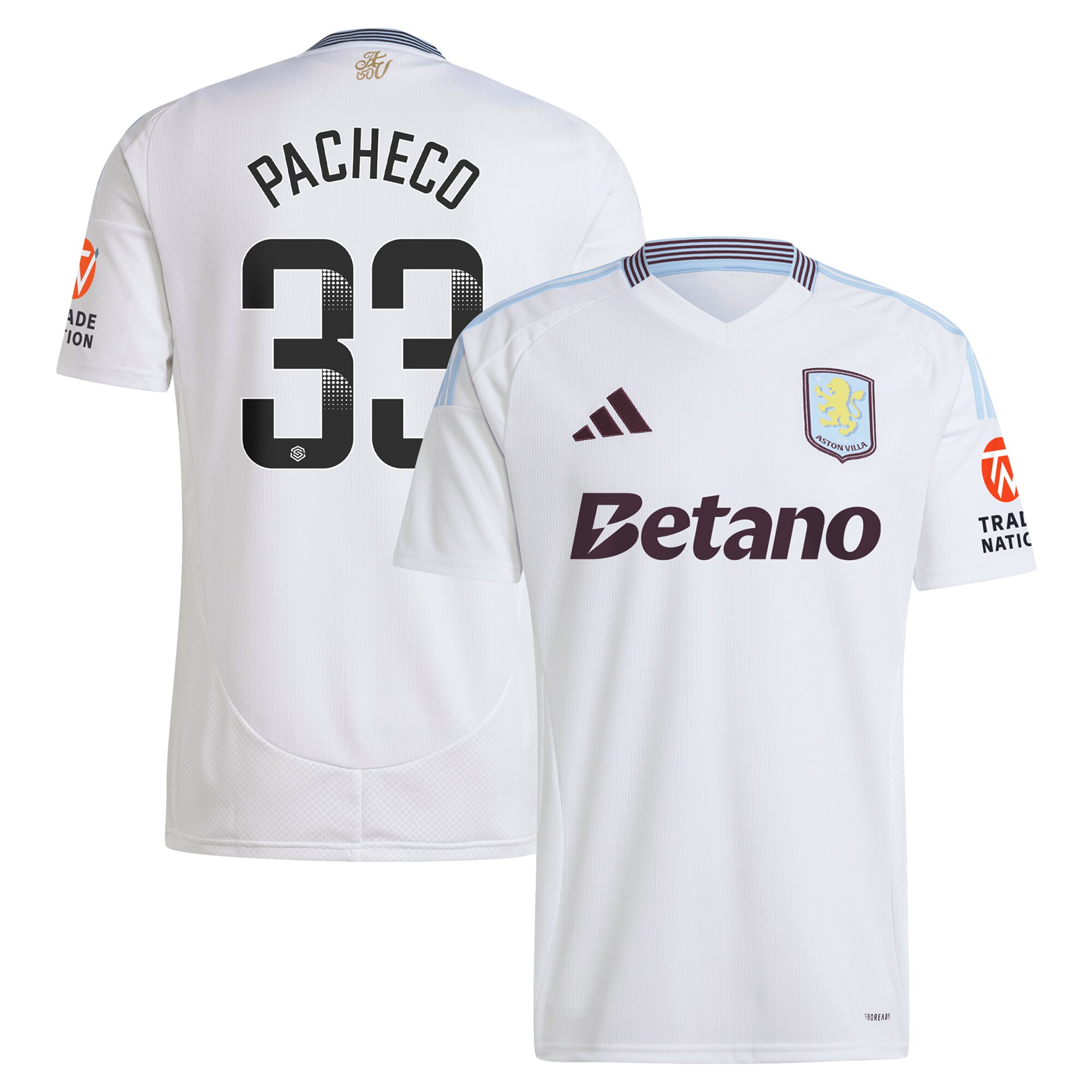 aston villa wsl adidas away shirt 2024-25 with pacheco 33 printing Collection - Aston Villa Fan Shop Official Gear