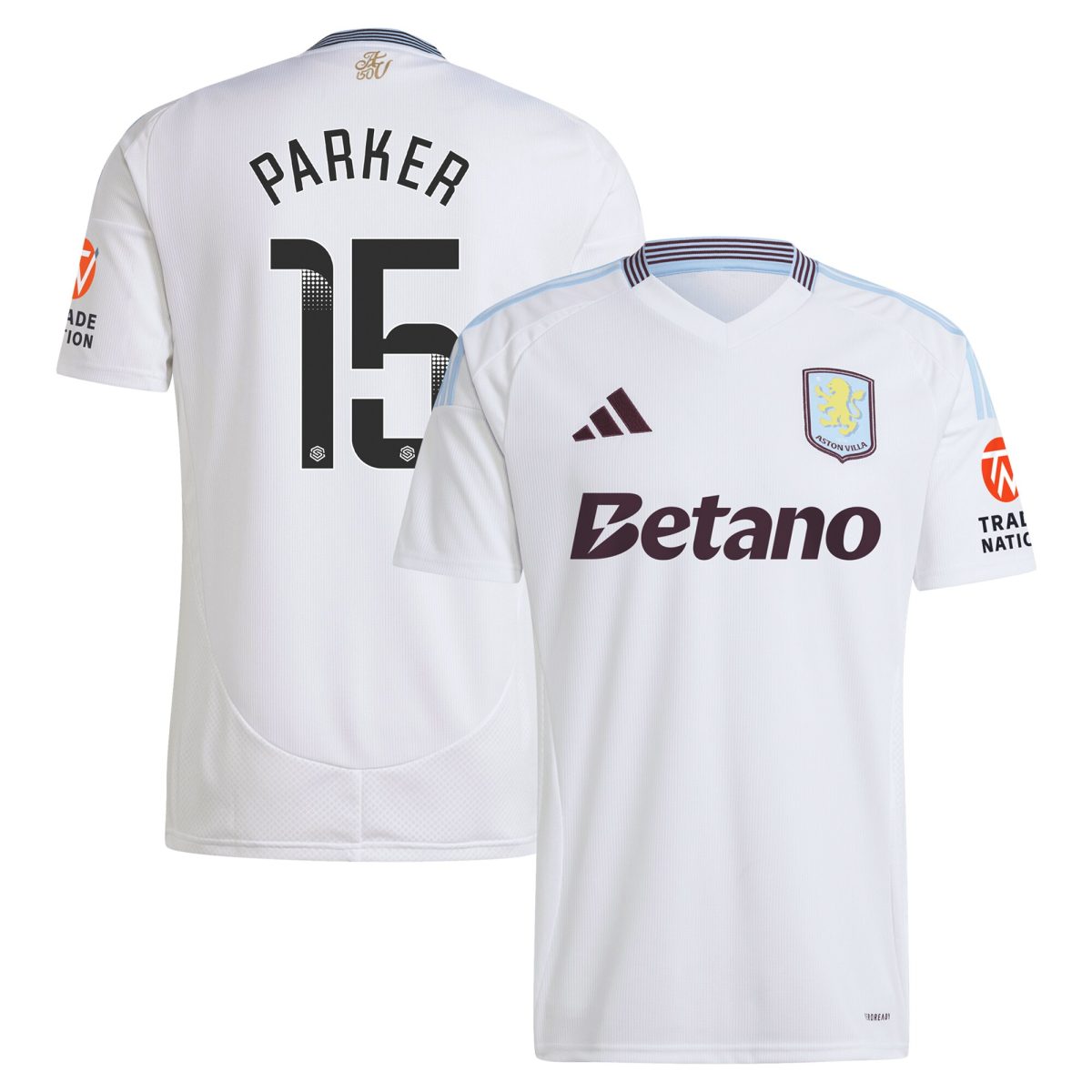 aston villa wsl adidas away shirt 2024-25 with parker 15 printing Collection - Aston Villa Fan Shop Official Gear