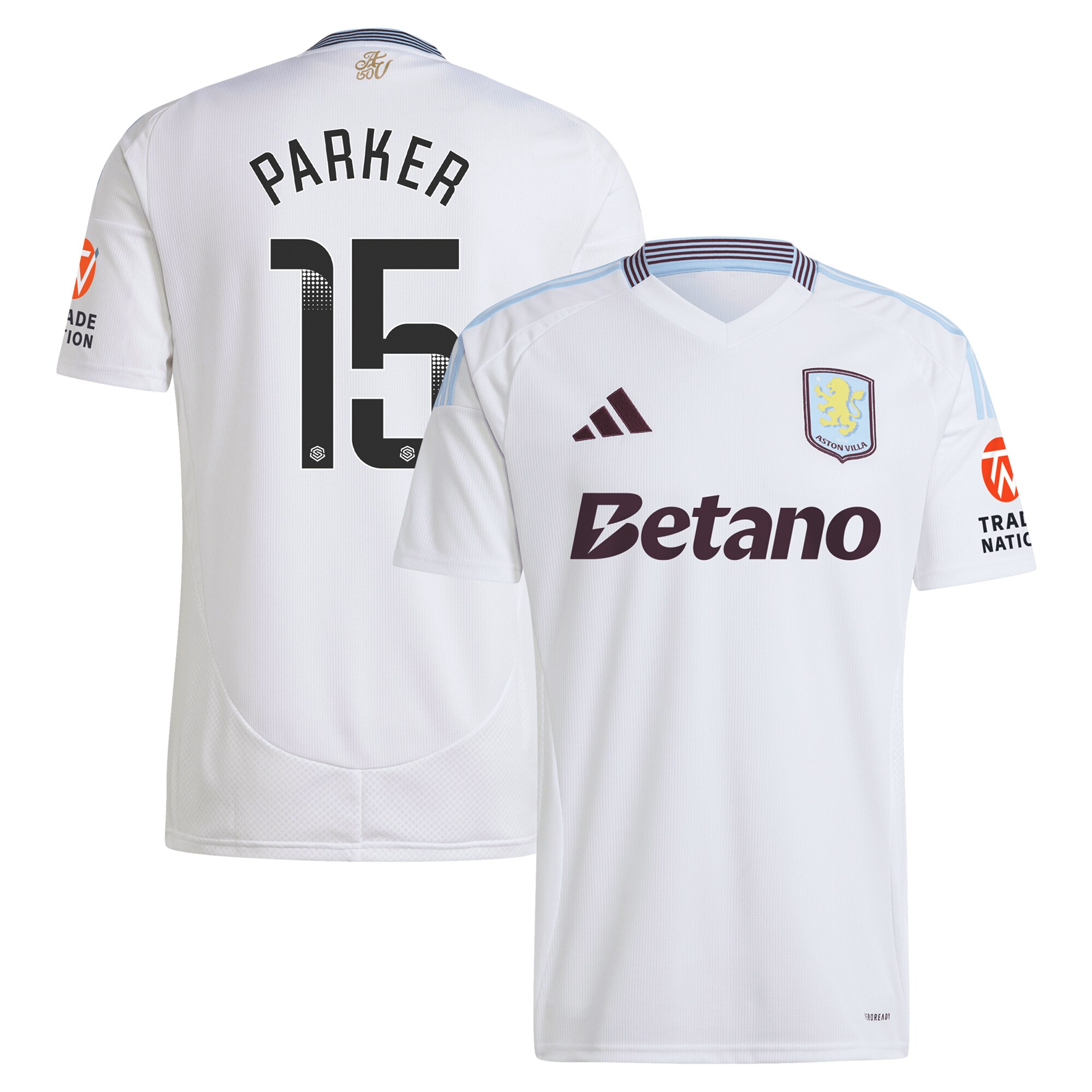 aston villa wsl adidas away shirt 2024-25 with parker 15 printing Collection - Aston Villa Fan Shop Official Gear