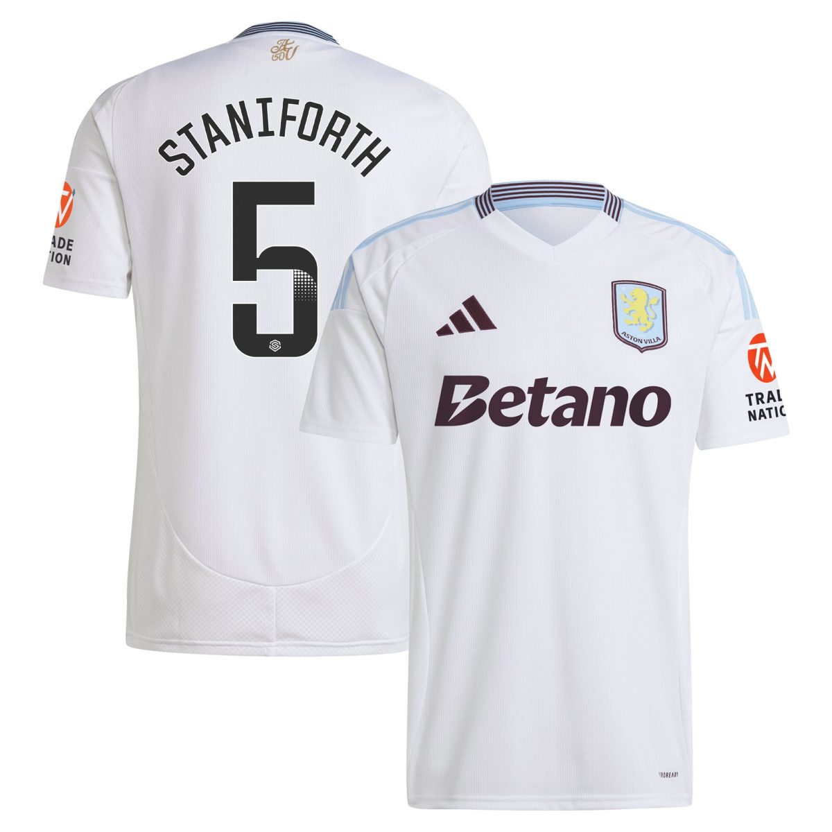 aston villa wsl adidas away shirt 2024-25 with staniforth 5 printing Collection - Aston Villa Fan Shop Official Gear