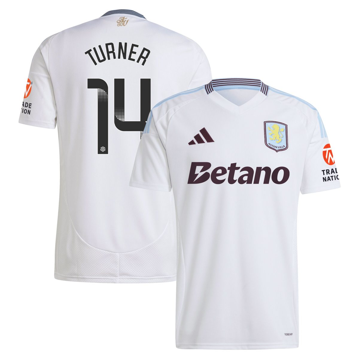 aston villa wsl adidas away shirt 2024-25 with turner 14 printing Collection - Aston Villa Fan Shop Official Gear