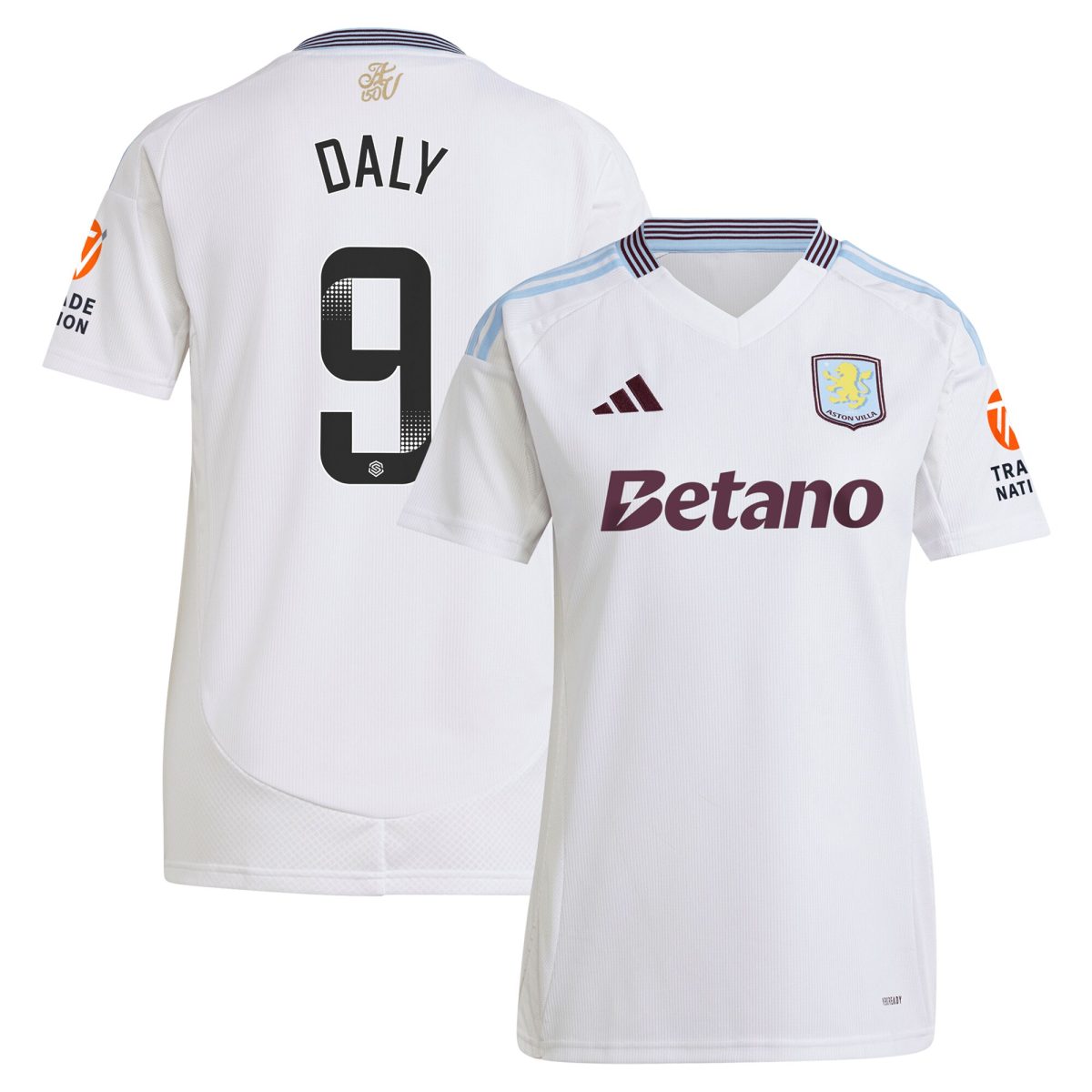 aston villa wsl adidas away shirt 2024-25 – womens with daly 9 printing Collection - Aston Villa Fan Shop Official Gear