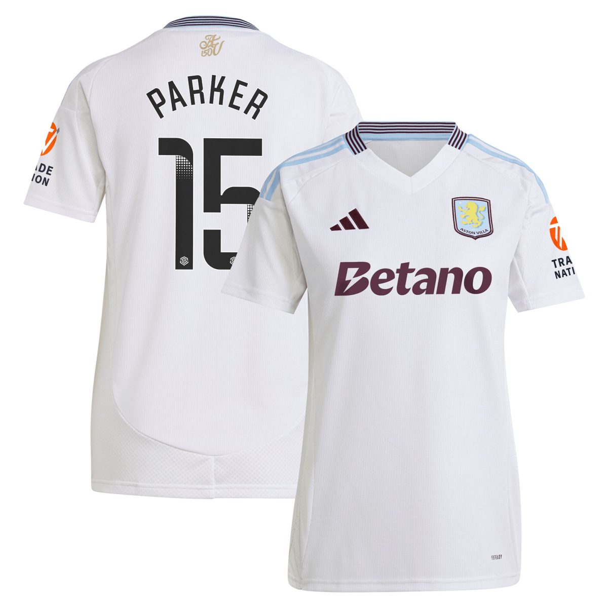 aston villa wsl adidas away shirt 2024-25 – womens with parker 15 printing Collection - Aston Villa Fan Shop Official Gear