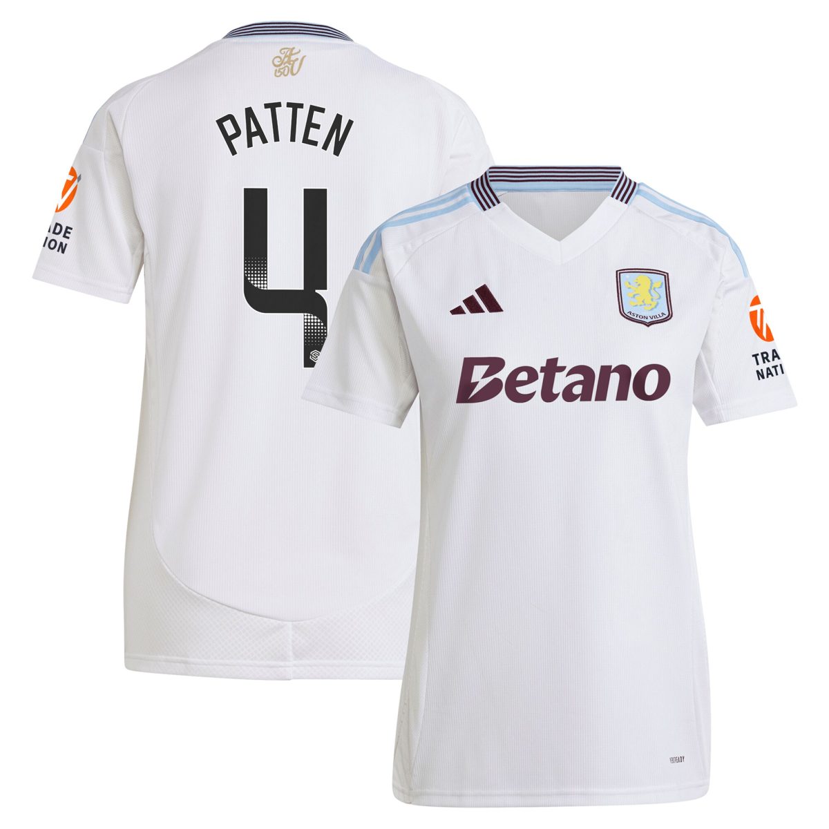 aston villa wsl adidas away shirt 2024-25 – womens with patten 4 printing Collection - Aston Villa Fan Shop Official Gear