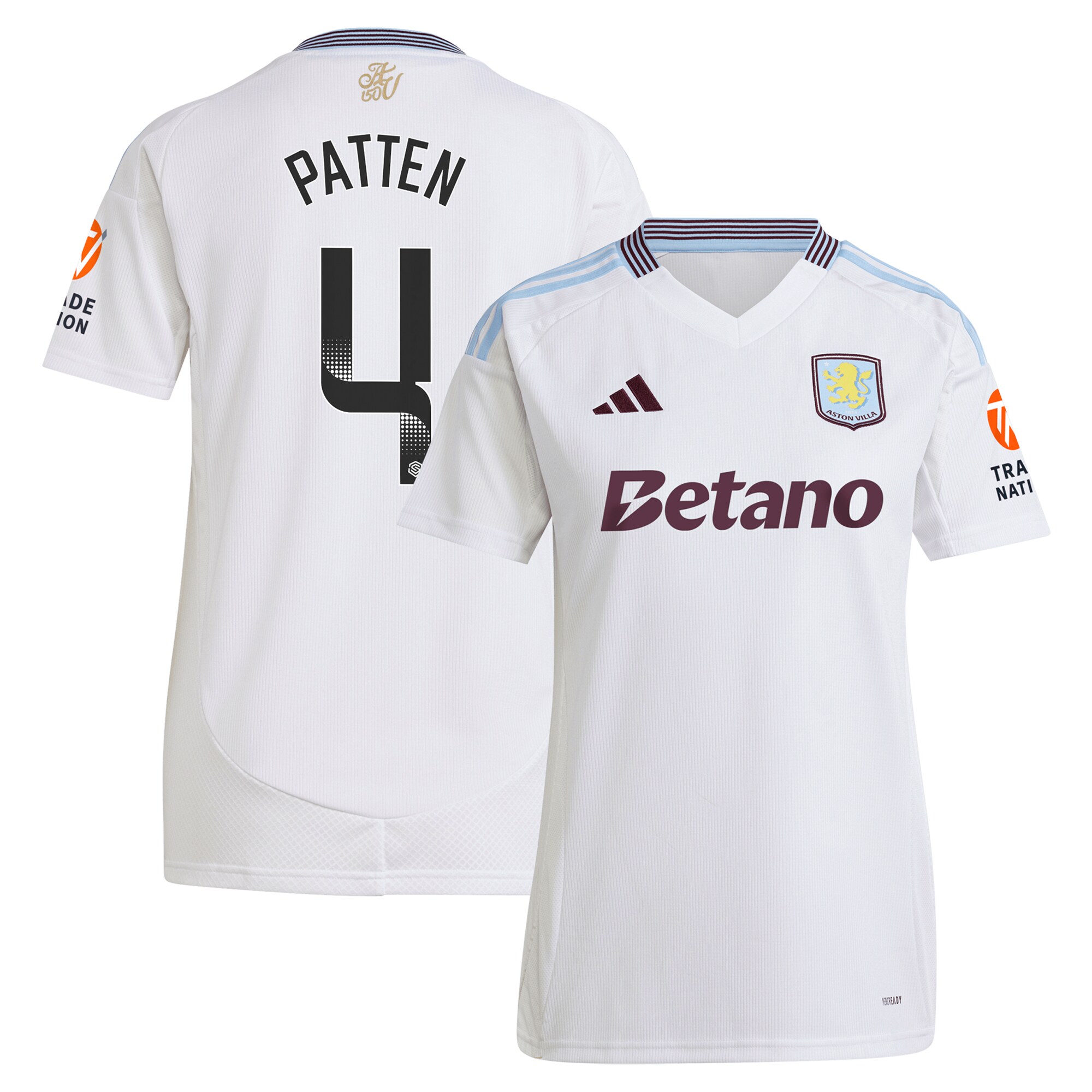 aston villa wsl adidas away shirt 2024-25 – womens with patten 4 printing Collection - Aston Villa Fan Shop Official Gear