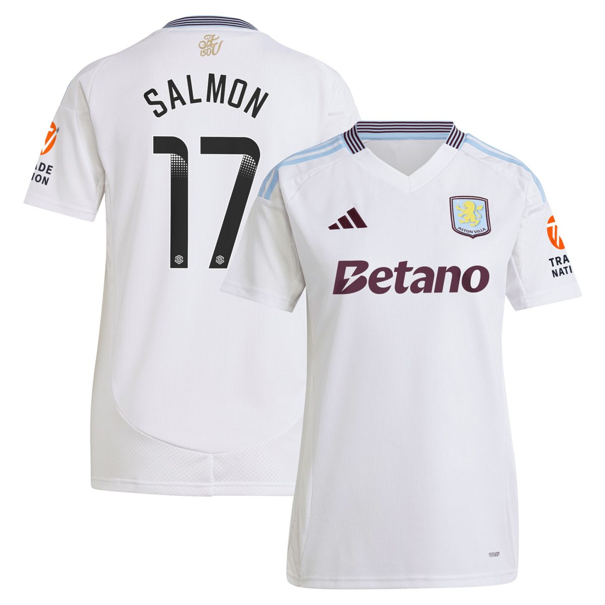 aston villa wsl adidas away shirt 2024-25 – womens with salmon 17 printing Collection - Aston Villa Fan Shop Official Gear