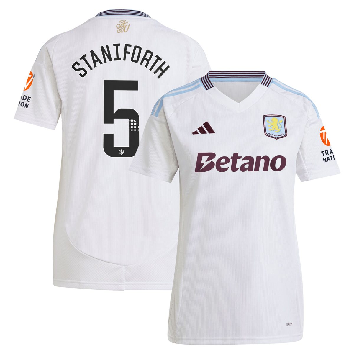 aston villa wsl adidas away shirt 2024-25 – womens with staniforth 5 printing Collection - Aston Villa Fan Shop Official Gear