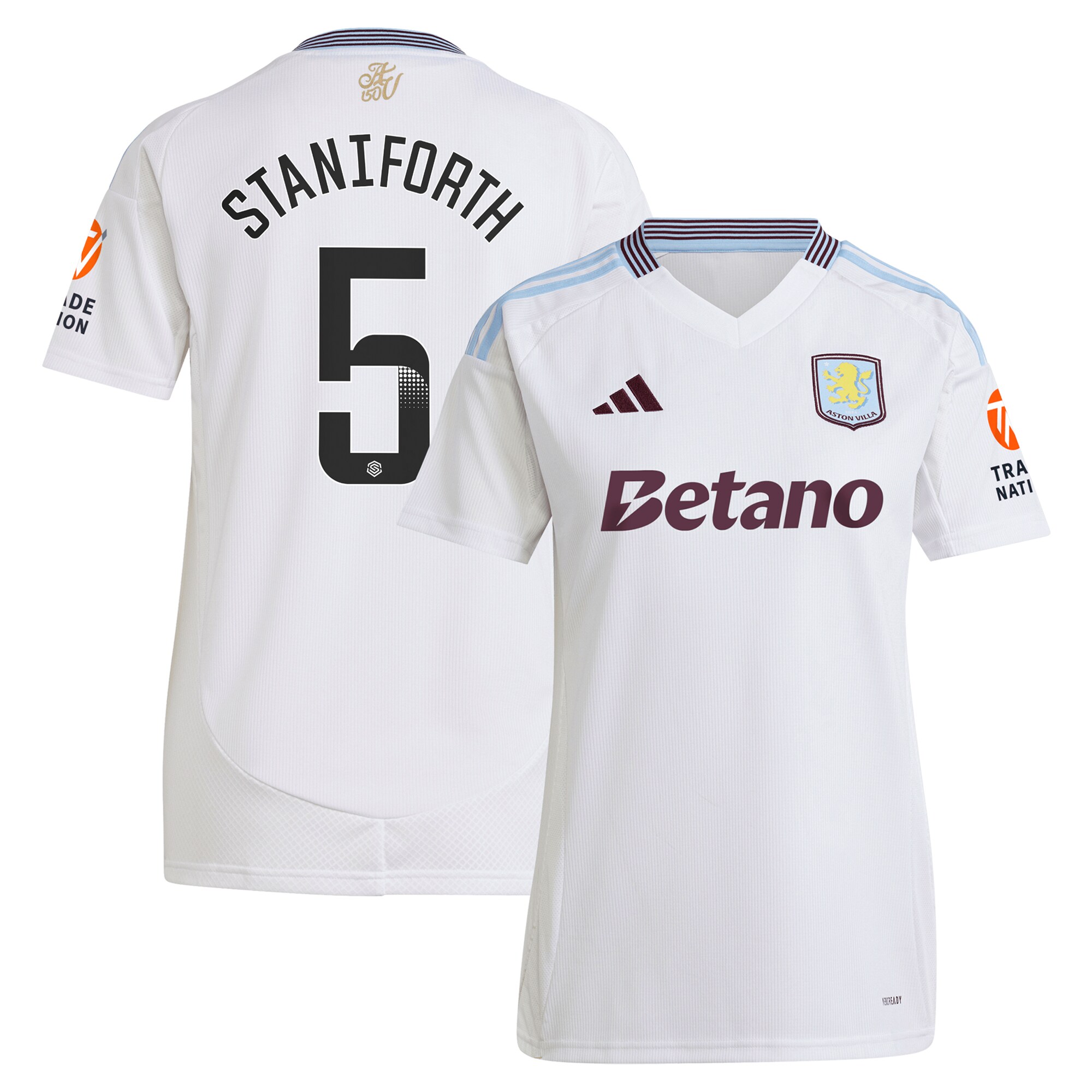aston villa wsl adidas away shirt 2024-25 – womens with staniforth 5 printing Collection - Aston Villa Fan Shop Official Gear