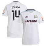 aston villa wsl adidas away shirt 2024-25 – womens with turner 14 printing Collection - Aston Villa Fan Shop Official Gear