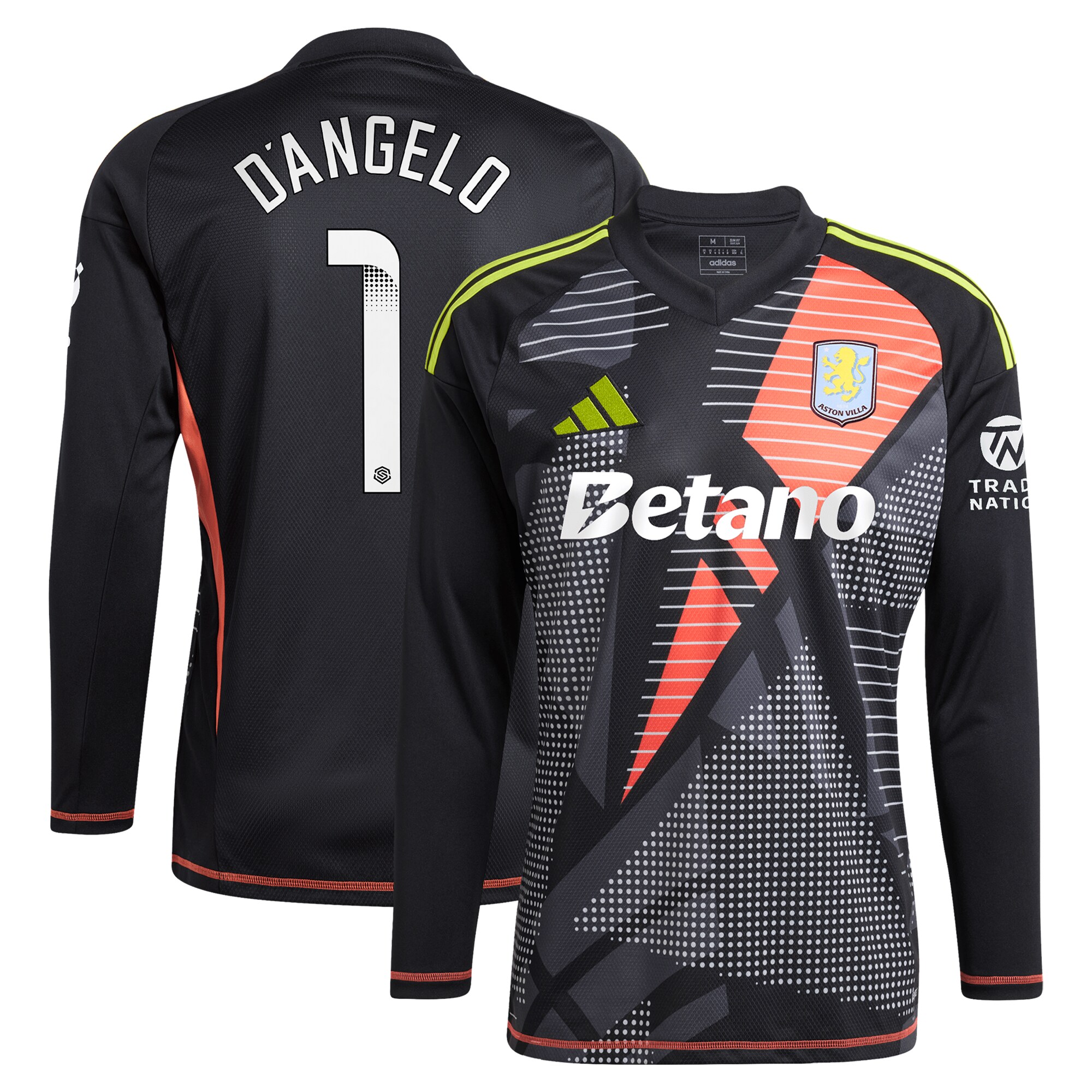 aston villa wsl adidas goalkeeper shirt 2024-25 – long sleeve with d8217angelo 1 printing Collection - Aston Villa Fan Shop Official Gear