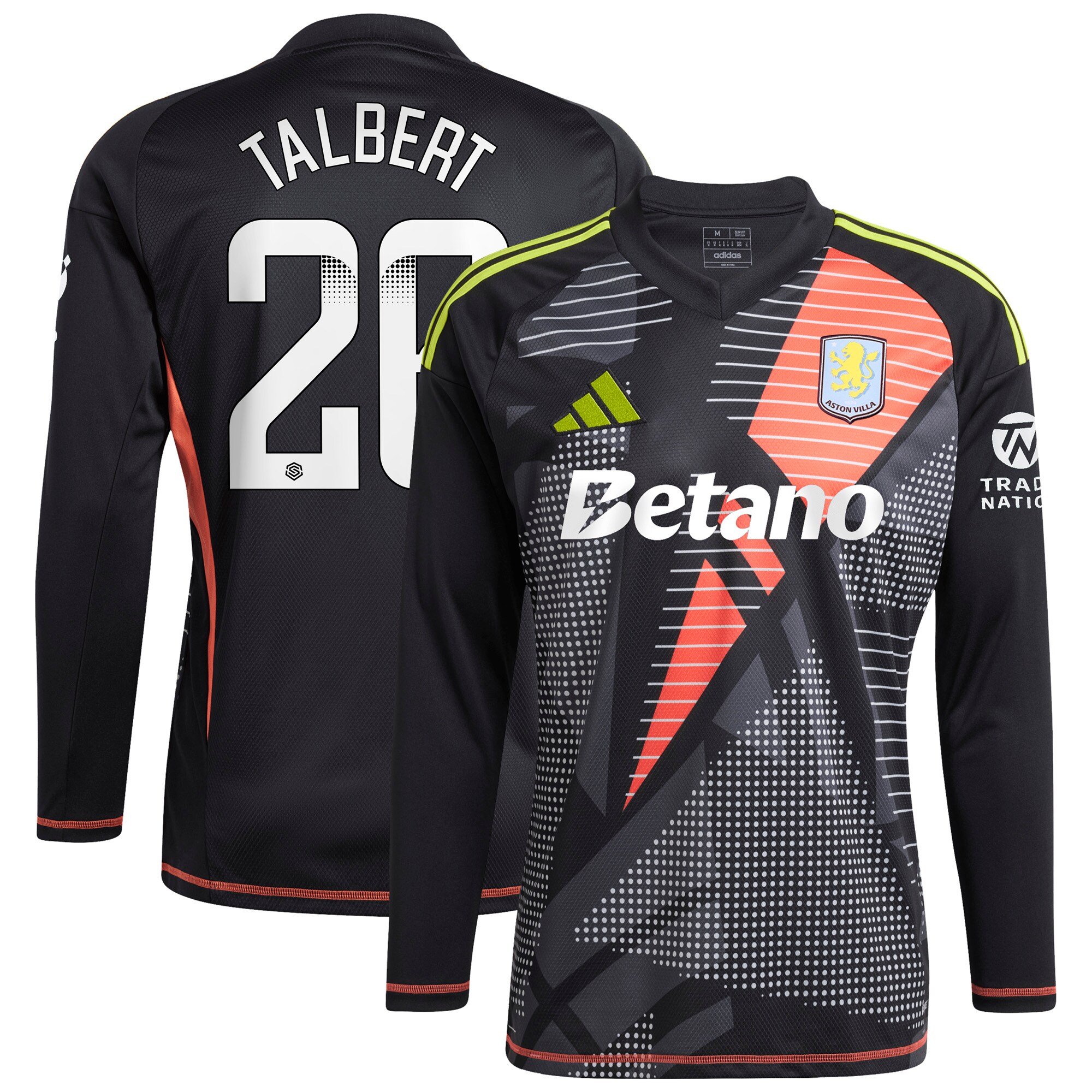 aston villa wsl adidas goalkeeper shirt 2024-25 – long sleeve with talbert 26 printing Collection – Aston Villa Fan Shop Official Gear Collection - Aston Villa Fan Shop Official Gear