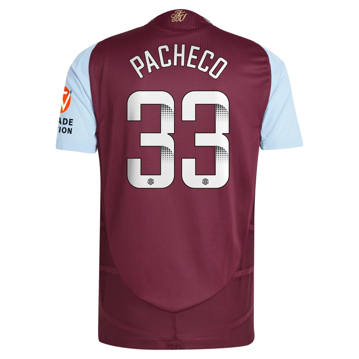 aston villa wsl adidas home authentic shirt 2024-25 with pacheco 33 printing Collection - Aston Villa Fan Shop Official Gear