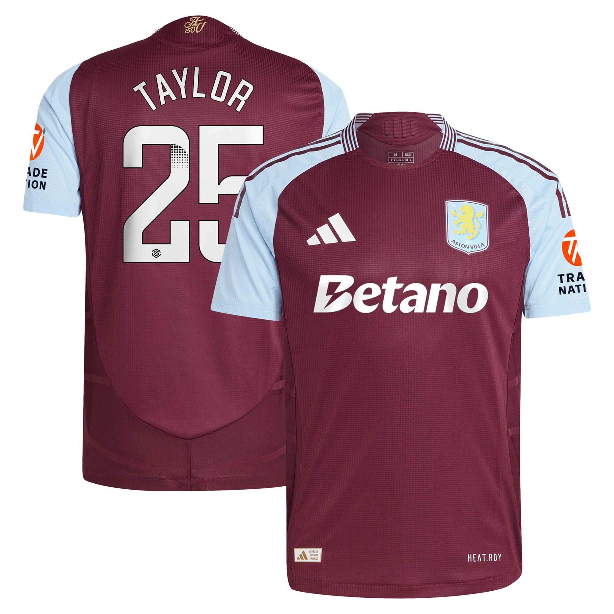 aston villa wsl adidas home authentic shirt 2024-25 with taylor 25 printing Collection – Aston Villa Fan Shop Official Gear Collection - Aston Villa Fan Shop Official Gear