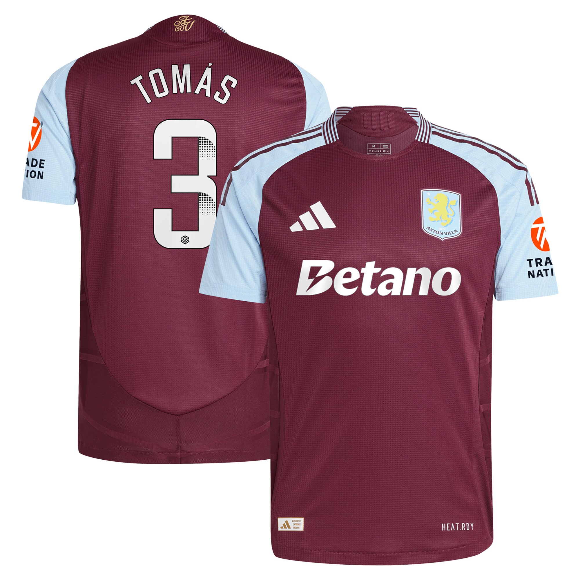 aston villa wsl adidas home authentic shirt 2024-25 with tomás 3 printing Collection – Aston Villa Fan Shop Official Gear Collection - Aston Villa Fan Shop Official Gear