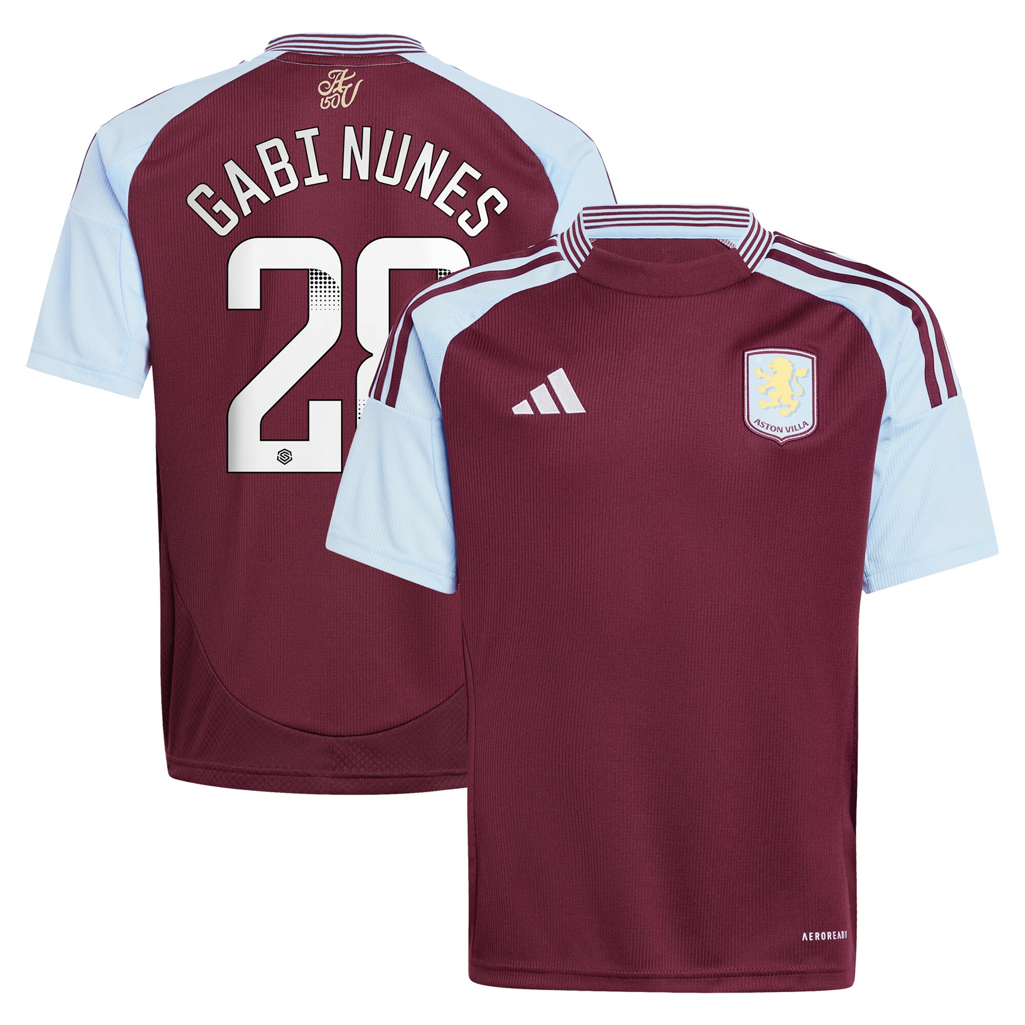 aston villa wsl adidas home shirt 2024-25 – kids with gabi nunes 28 printing Collection - Aston Villa Fan Shop Official Gear