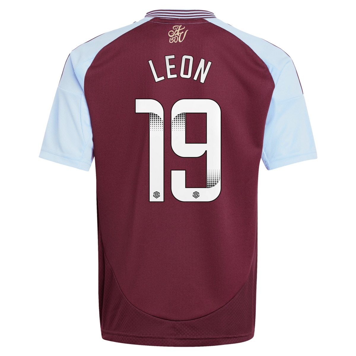 aston villa wsl adidas home shirt 2024-25 – kids with leon 19 printing Collection - Aston Villa Fan Shop Official Gear
