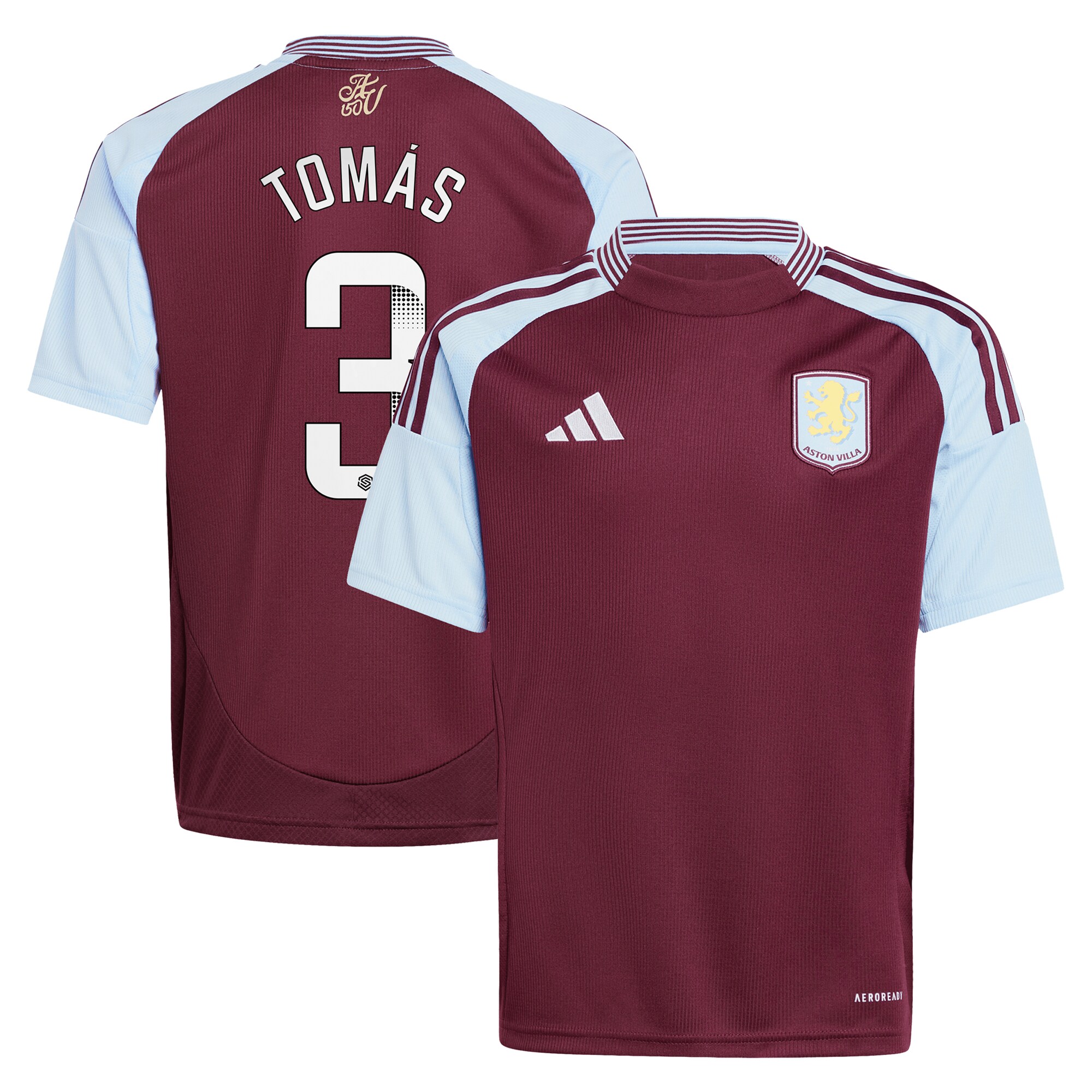 aston villa wsl adidas home shirt 2024-25 – kids with tomás 3 printing Collection - Aston Villa Fan Shop Official Gear