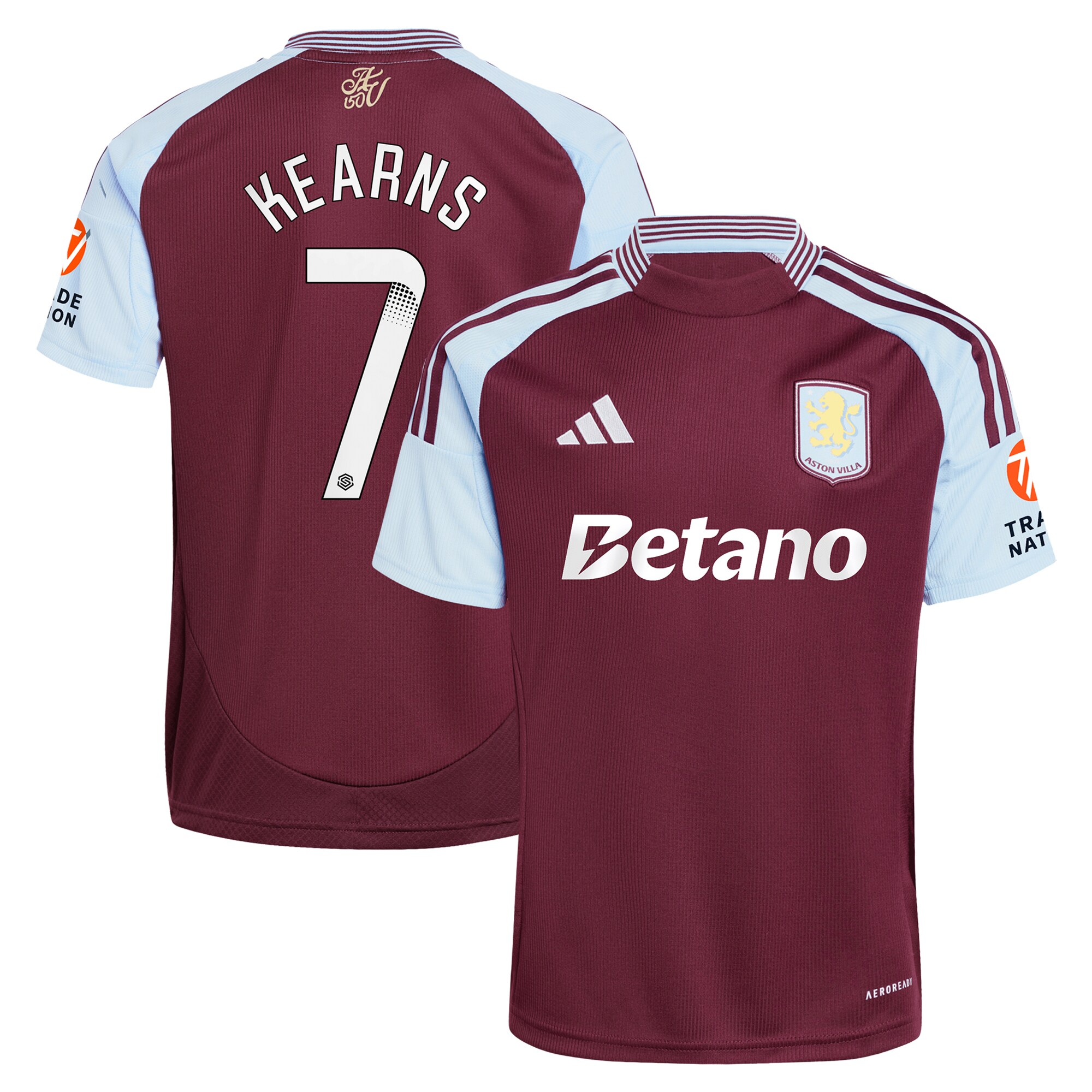 aston villa wsl adidas home shirt 2024-25 with kearns 7 printing Collection - Aston Villa Fan Shop Official Gear