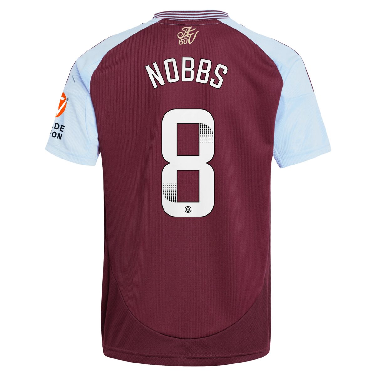 aston villa wsl adidas home shirt 2024-25 with nobbs 8 printing Collection - Aston Villa Fan Shop Official Gear