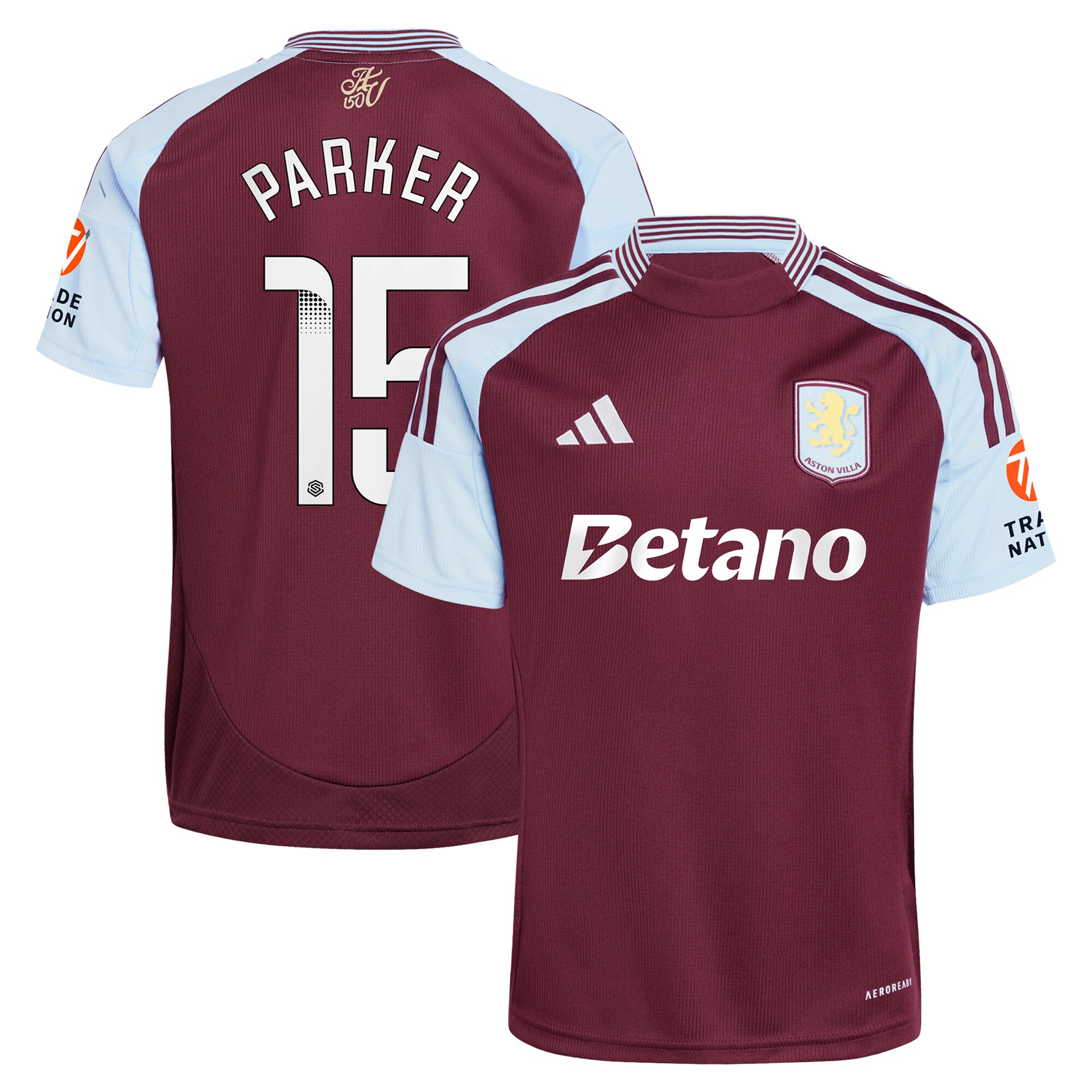 aston villa wsl adidas home shirt 2024-25 with parker 15 printing Collection - Aston Villa Fan Shop Official Gear