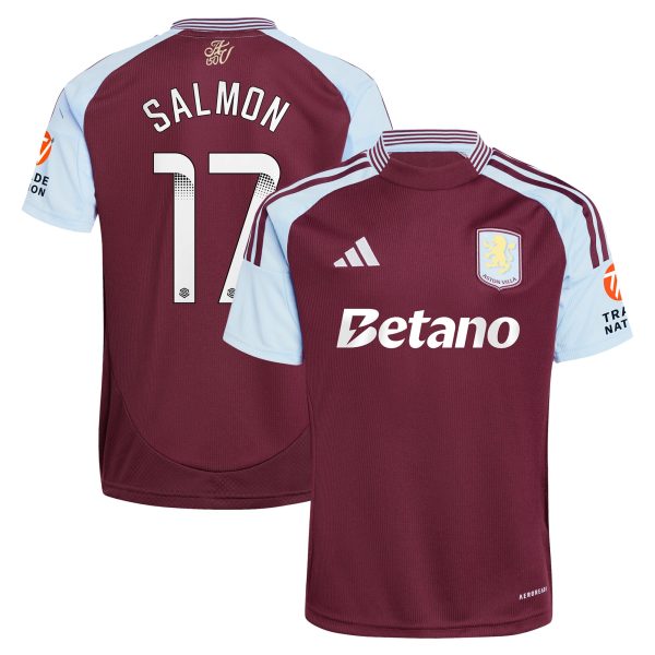 aston villa wsl adidas home shirt 2024-25 with salmon 17 printing Collection - Aston Villa Fan Shop Official Gear
