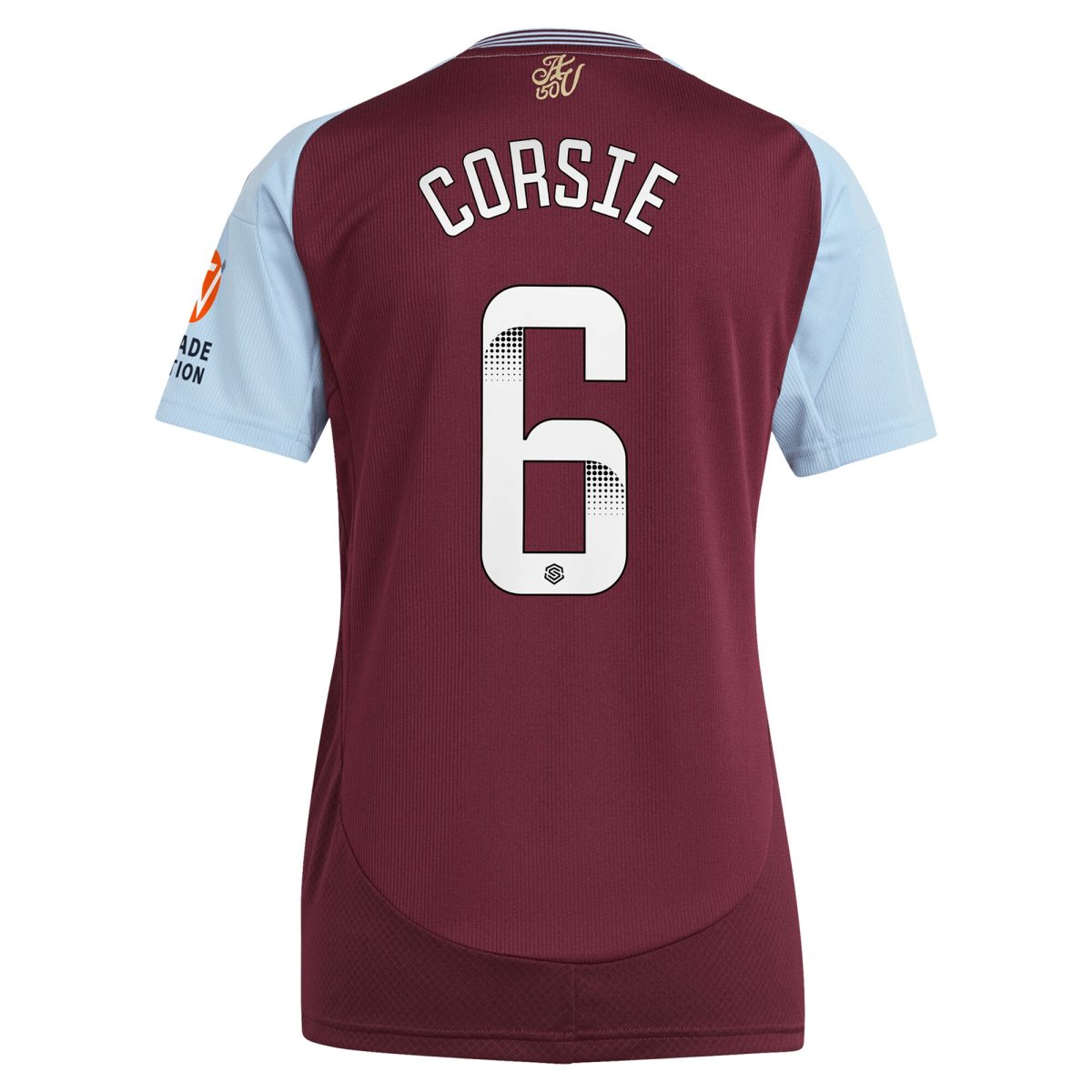 aston villa wsl adidas home shirt 2024-25 – womens with corsie 6 printing Collection - Aston Villa Fan Shop Official Gear