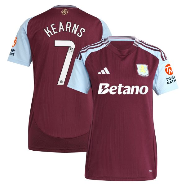 aston villa wsl adidas home shirt 2024-25 – womens with kearns 7 printing Collection - Aston Villa Fan Shop Official Gear