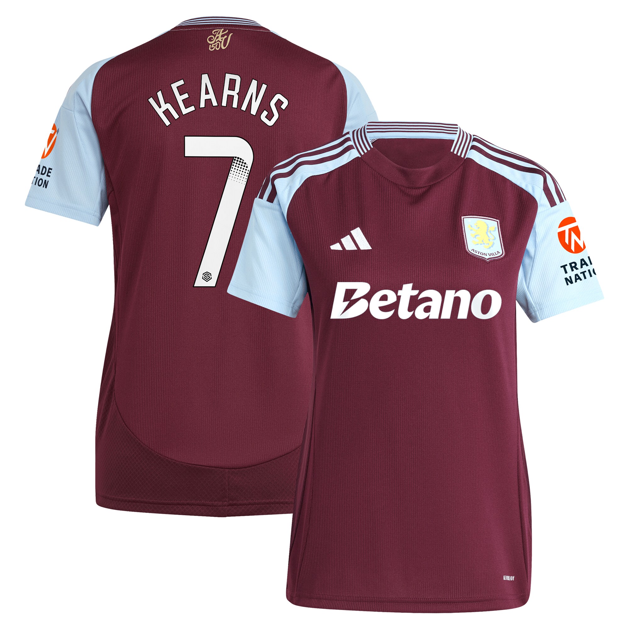 aston villa wsl adidas home shirt 2024-25 – womens with kearns 7 printing Collection - Aston Villa Fan Shop Official Gear