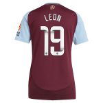 aston villa wsl adidas home shirt 2024-25 – womens with leon 19 printing Collection - Aston Villa Fan Shop Official Gear