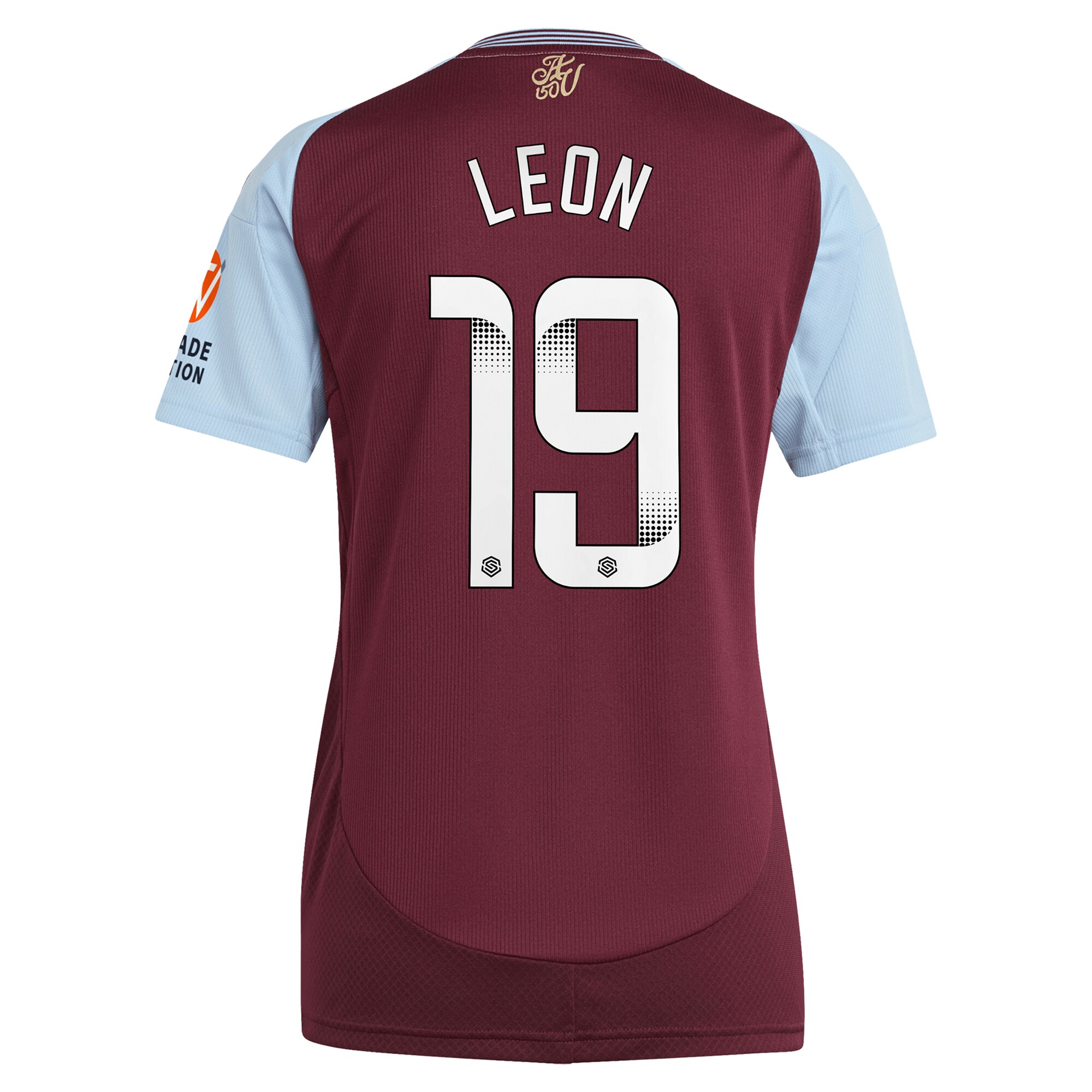 aston villa wsl adidas home shirt 2024-25 – womens with leon 19 printing Collection - Aston Villa Fan Shop Official Gear