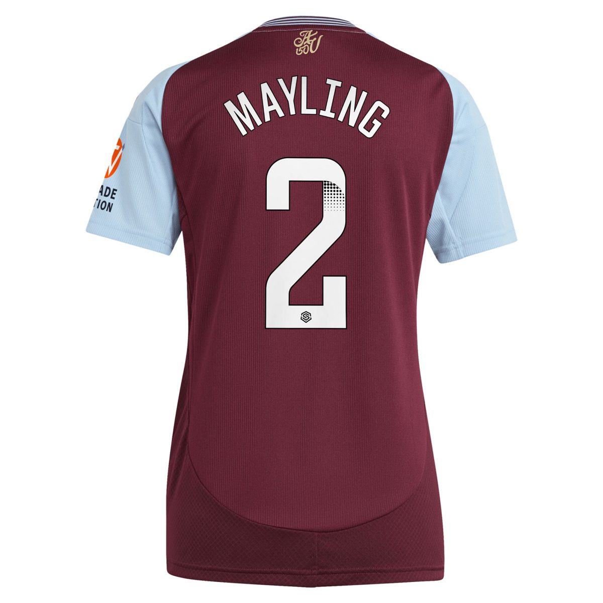 aston villa wsl adidas home shirt 2024-25 – womens with mayling 2 printing Collection - Aston Villa Fan Shop Official Gear