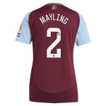 aston villa wsl adidas home shirt 2024-25 – womens with mayling 2 printing Collection - Aston Villa Fan Shop Official Gear