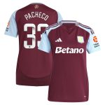 aston villa wsl adidas home shirt 2024-25 – womens with pacheco 33 printing Collection - Aston Villa Fan Shop Official Gear