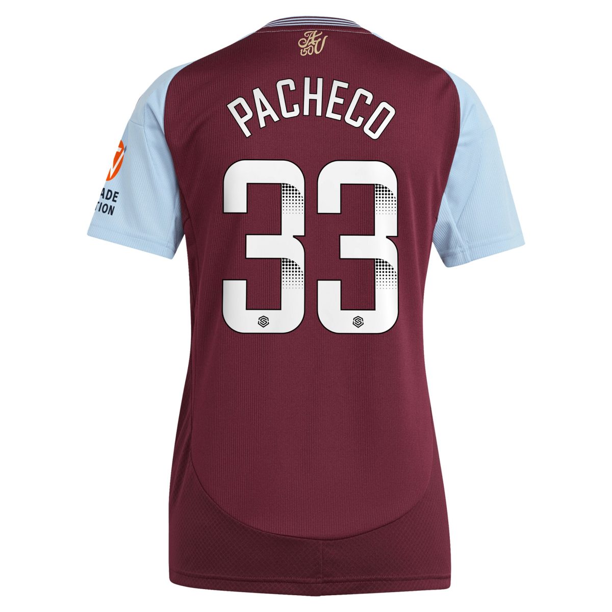 aston villa wsl adidas home shirt 2024-25 – womens with pacheco 33 printing Collection - Aston Villa Fan Shop Official Gear