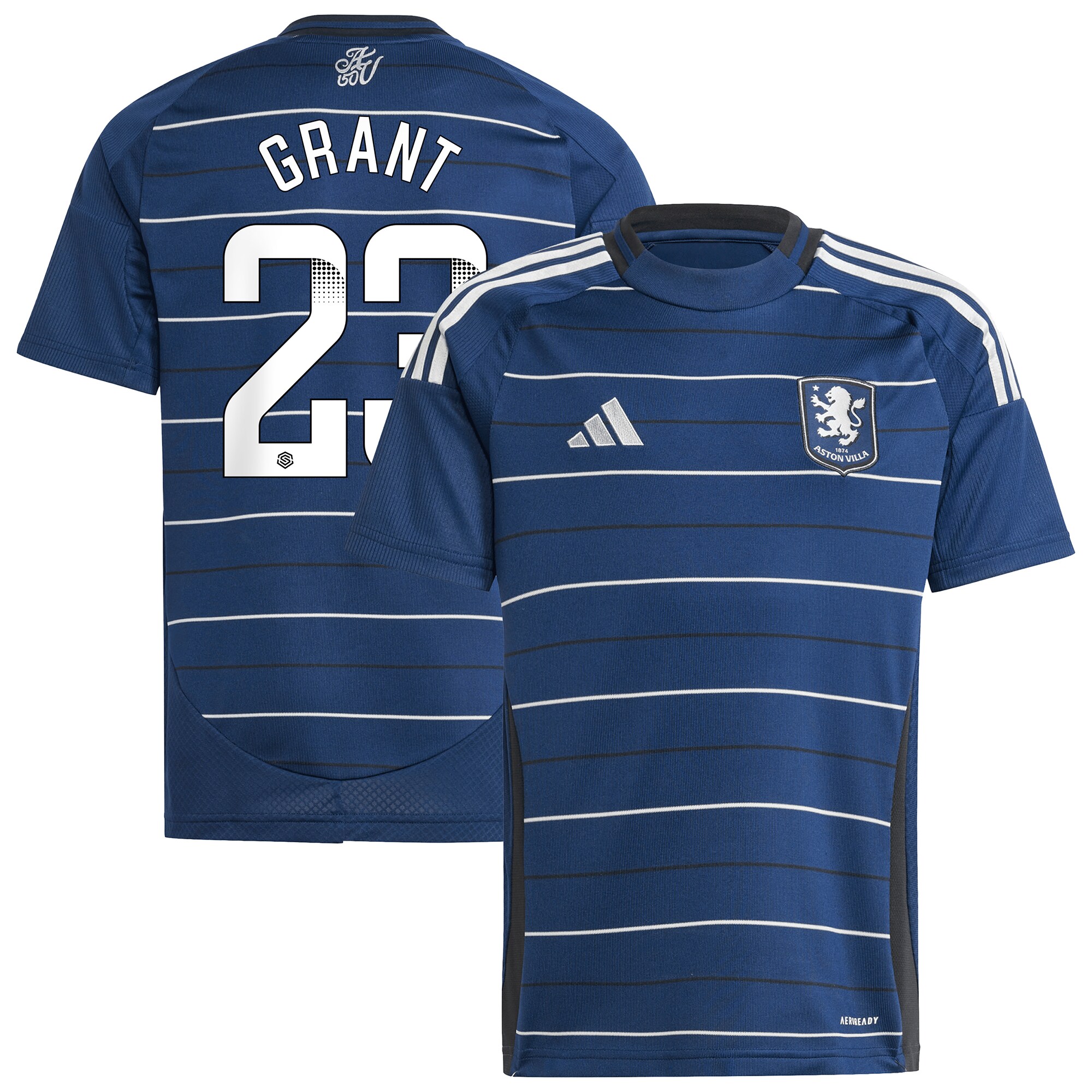 aston villa wsl adidas third shirt 2024-25 – kids with grant 23 printing Collection - Aston Villa Fan Shop Official Gear